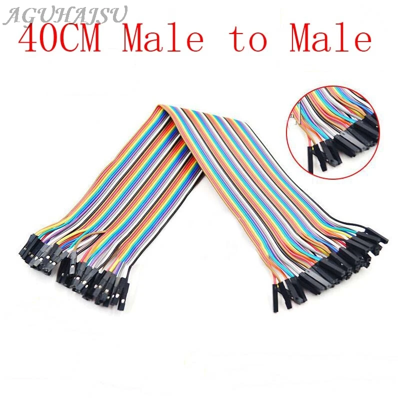 Dupont Line 40P 10 см/15 см/40 см папа-Папа+ мама-папа и женщина-женщина перемычка провод Dupont кабель для arduino DIY KIT - Цвет: 40CM Male to Male