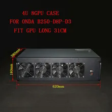 Caixa do servidor usb mineiro rack eth etc monero xmr equipamento de mineração 8 gpu quadro para onda k15 k7 B250-D8P-55 placa-mãe 8 cartão chassi