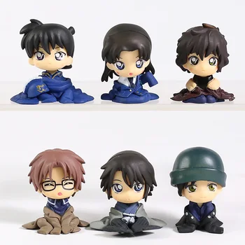 

Detective Conan Kudou Shinichi Miyamoto Yumi Sera Masumi Akai Shuuichi Okiya Subaru Haneda Shukichi Figures Toys 6pcs/set