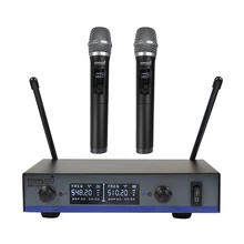 STARAUDIO Профессиональный Беспроводной микрофон Системы 2 канала УВЧ ручной микрофон для сцены церкви вечерние KTV диско SMU-0216A