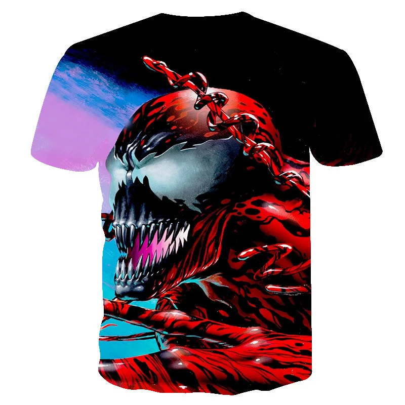 Новая модная футболка с принтом Venom для мужчин и женщин, аниме, 3D футболка, мужская, с коротким рукавом, летние футболки, мужские, Прямая поставка