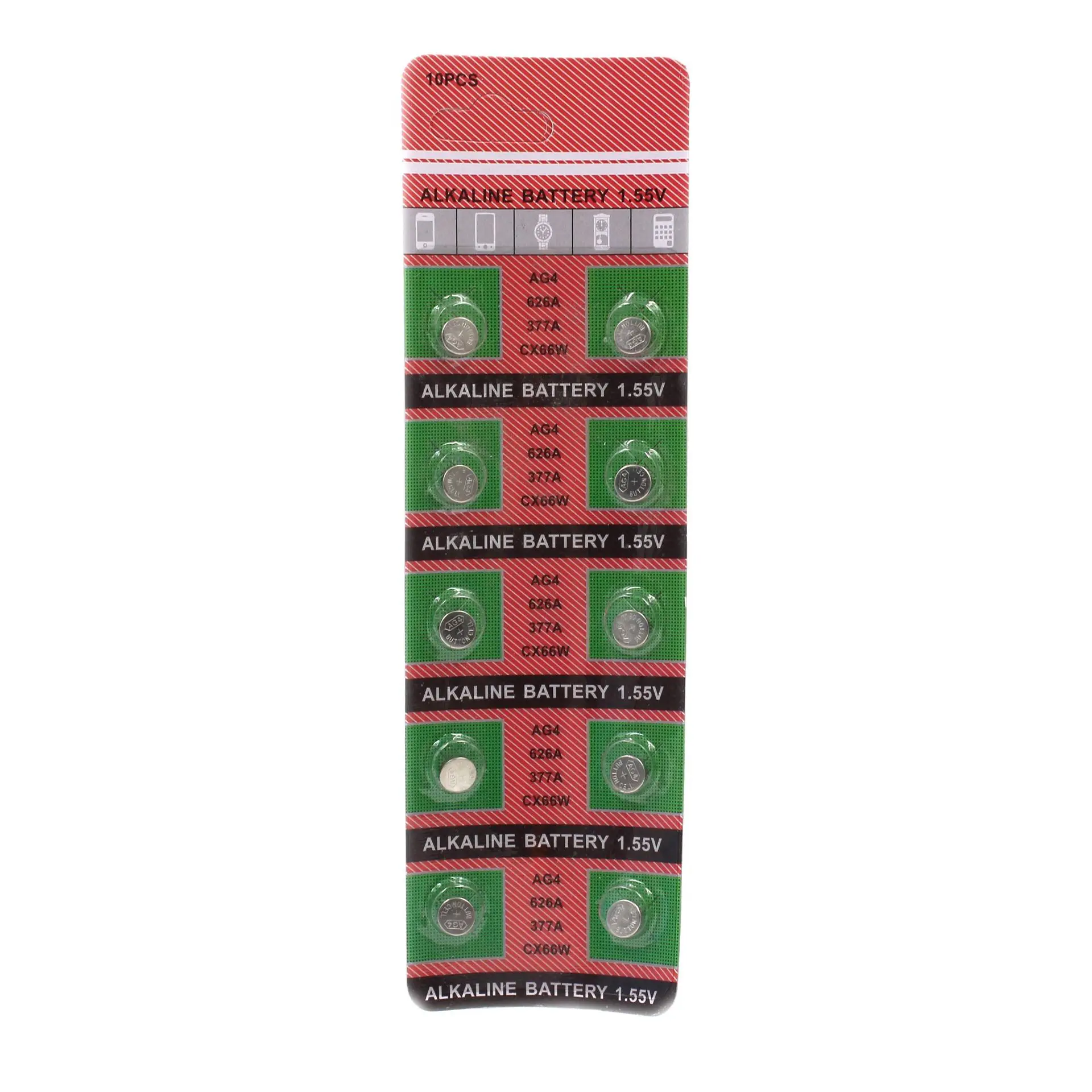 new 100pcs 10card AG4 Button Cell Batteries 1.55V LR626 LR66 377 SR626SW 177 Cell Watch Toys Remote Camera Wholesales
