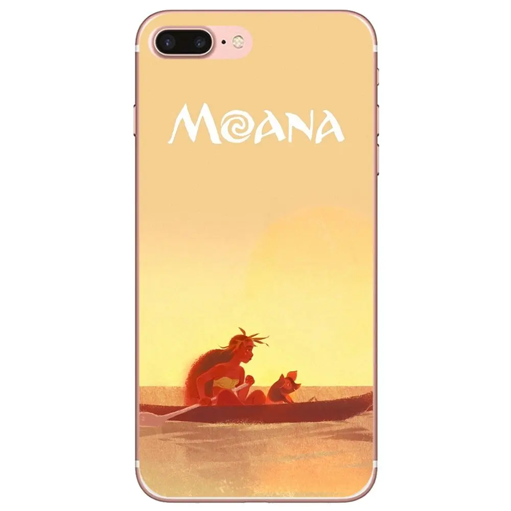 mobile phone pouch Silicone Phone Shell Case Waialik Moana Princess For iPhone 10 11 12 13 Mini Pro 4S 5S SE 5C 6 6S 7 8 X XR XS Plus Max 2020 arm pouch for phone Cases & Covers