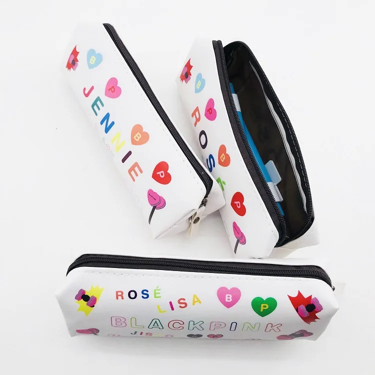 Kpop bag BLACKPINK PU Pencil Case Storage Organizer Pen Bag Fans Stationery Gifts