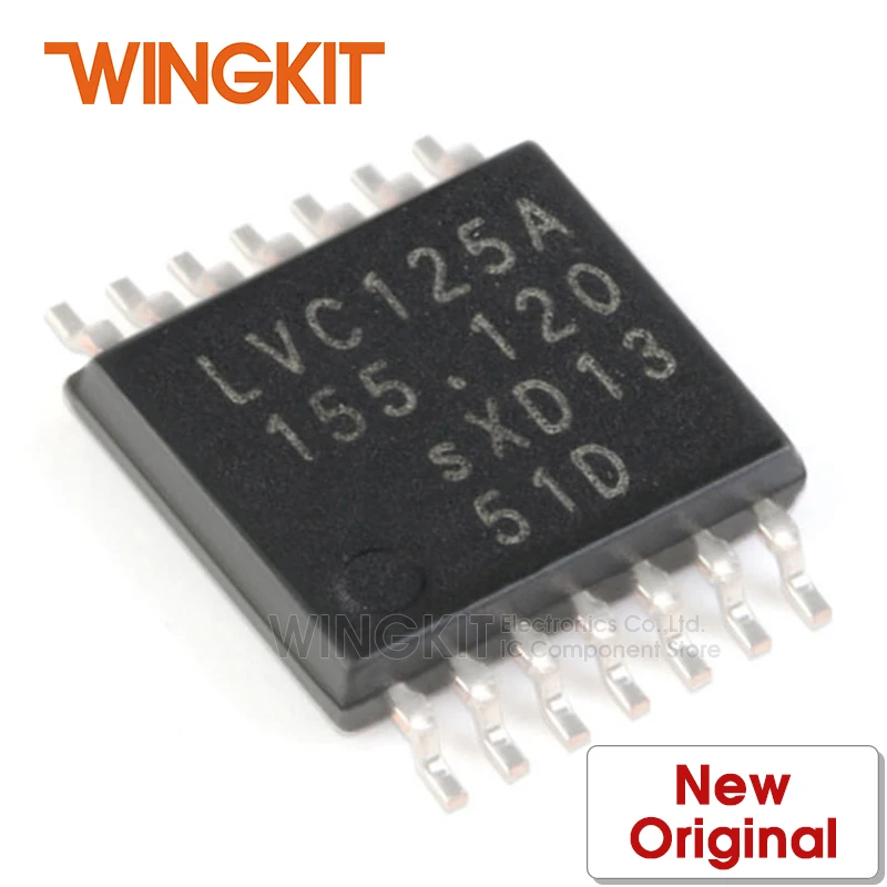 10 шт. 74LVC125APW 118 TSSOP14 74LVC125A 74LVC125 74LVC / LVC125A TSSOP-14 Quad буфера/линейный драйвер 3-State |