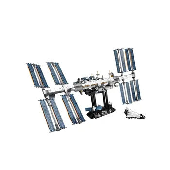 

Ideas Series International Space Station Apollo Saturn V Model Building Blocks Compatible 21321 21309 Toys For Children