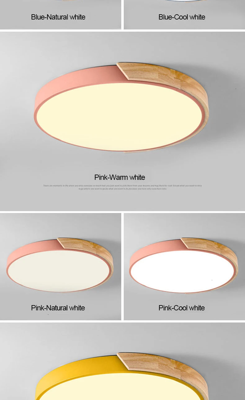 MDWELL ультра-тонкий круглый 5 см поверхностное Крепление Современные светодиодные потолочные лампы для спальни гостиной Кабинета деревянные потолочные светильники
