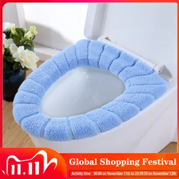 

Universal Warm Soft Washable Toilet Seat Cover Mat Set for Home Decor Closestool Mat Seat Case Toilet Lid Cover Accessories
