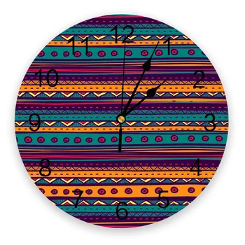 

Abstract Coloured Tribal Wall Clock Modern Design Home Living Room Office Cafe Decoration Art Wall Watch