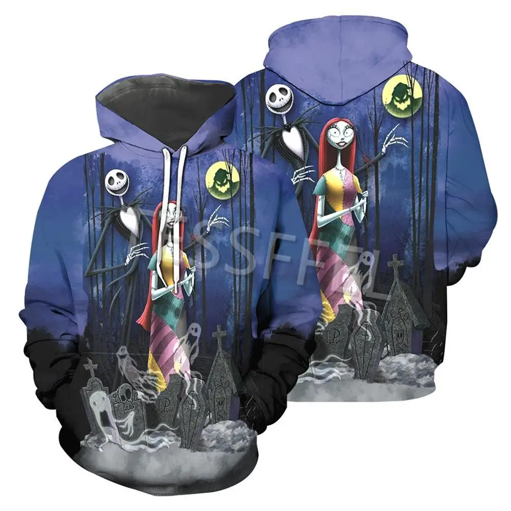 

Tessffel The Nightmare Before Christmas Jack Skellington 3D Printed Halloween Party Costume Hoodie Harajuku Coat SweatshirtNo.11