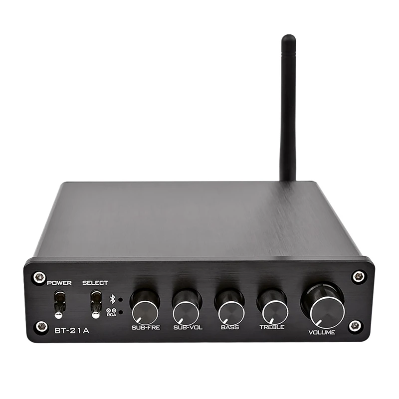 

AAAE Top-Tpa3116 Subwoofer Bluetooth Amplifier Hifi Tpa3116D2 2.1 Channel Digital Audio Amplifiers 50W x 2+100W Dc12-24V