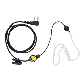 

2Pcs Universal 2 Pin Air Acoustic Tube Earpiece Headset Ear Hook Earphone with Ptt Button/ Mic Headphone for Baofeng Kenwood Hyt
