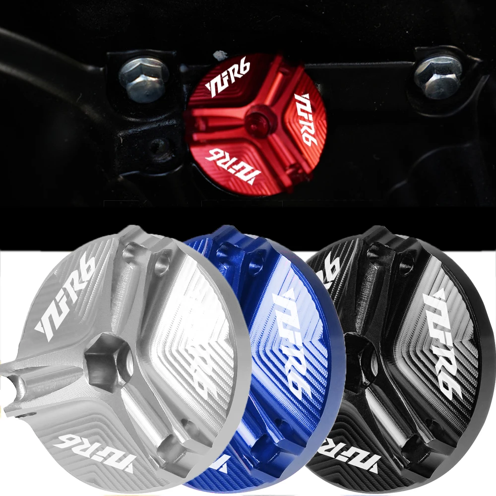 

For Yamaha YZF-R6 1999 - 2016 YZF-R6S 2006 - 2010 YZF R6 R6S Motorcycle Engine Oil Drain Plug Sump Nut Cup Oil Fill Cap Cover