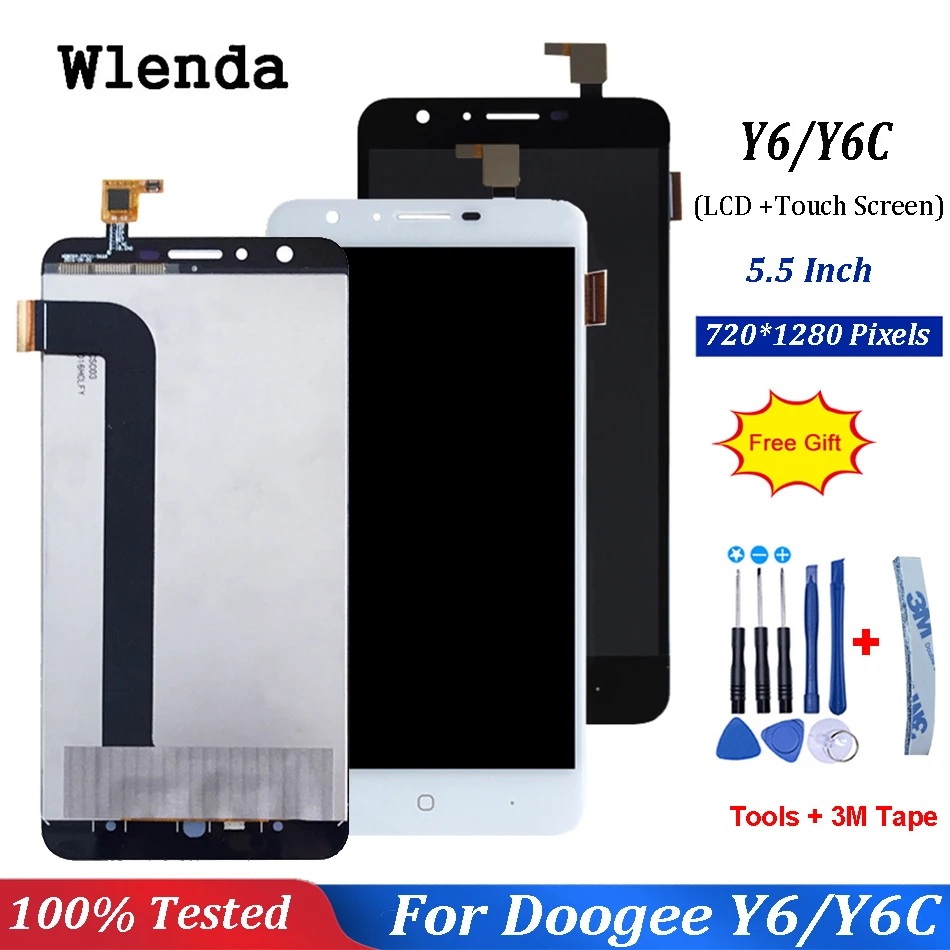 For DOOGEE Y6 Y6C Y6 piano Mobile phone LCD Display +TP Touch Screen Digitizer Assembly Repair Parts+ Free Tools
For DOOGEE Y6 Y6C Y6 piano Mobile phone LCD Display +TP Touch Screen Digitizer Assembly Repair Parts+ Free Tools