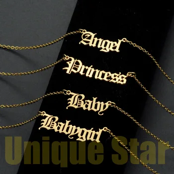 

Vnistar Super Fashion Babygirl Jewelry Necklace For Women Wholesale 100% Stainless Steel Angel Baby Princess Necklaces
