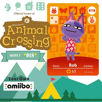 

018 Bob Animal Crossing Card Animal Crossing Amiibo Card Bob Amiibo Card Work for Ns Games Amiibo Animal Crossing Nfc Series 1