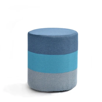 

Creative Low Stool Fabric Rainbow Round Stool Change Shoes Stool Modern Sofa Living Room Bed Tail Makeup Stool Small Sitti