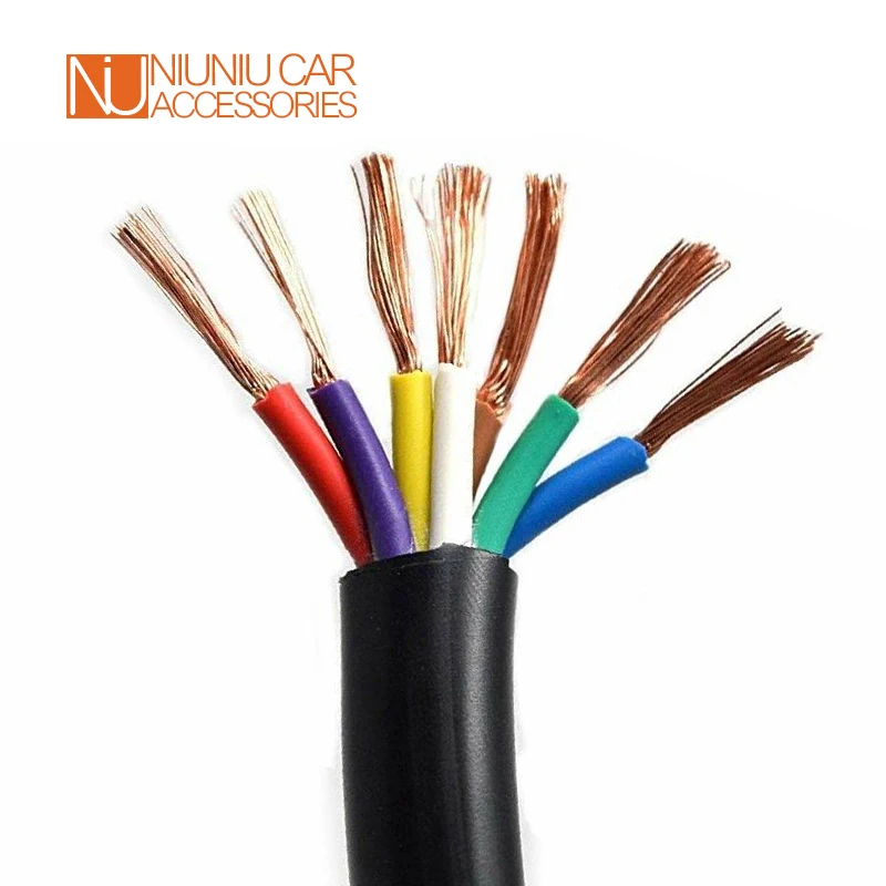 Bulk Trailer Electric Cable Wire 7 Cores 0.75mm2 Sold by Meter Truck Ute RV Parts Camper Caravan Accessories