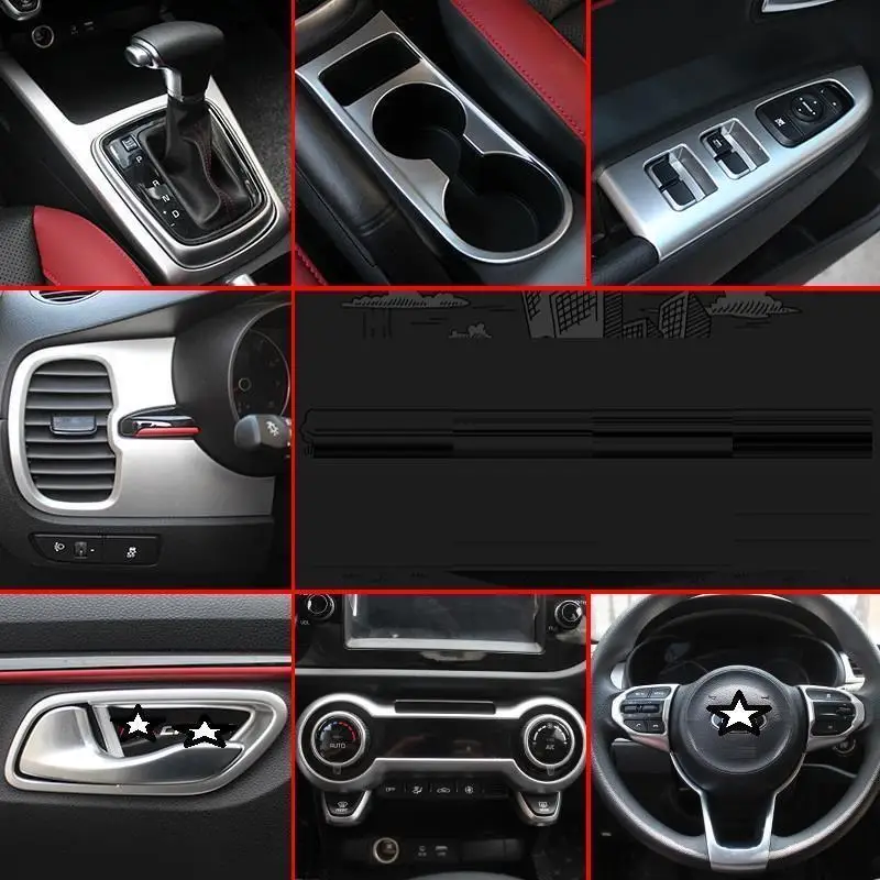 Система управления дверная ручка интерьер Excent хром авто Automovil яркие блестки молдинги протектор 17 18 19 для Kia KX CROSS