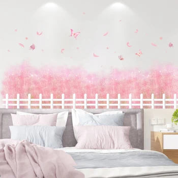 

[shijuekongjian] Chaotic Grass Wall Stickers DIY Plant Wall Decals for Living Room Kids Bedroom Kitchen House Decoration