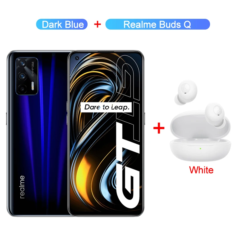 Realme GT 5G Android 11 Cell Phones 6.43" 16MP Front Camera NFC Smartphone Snapdragon 888 Octa Core 4500mAh 65W Flash Charging realme new release realme