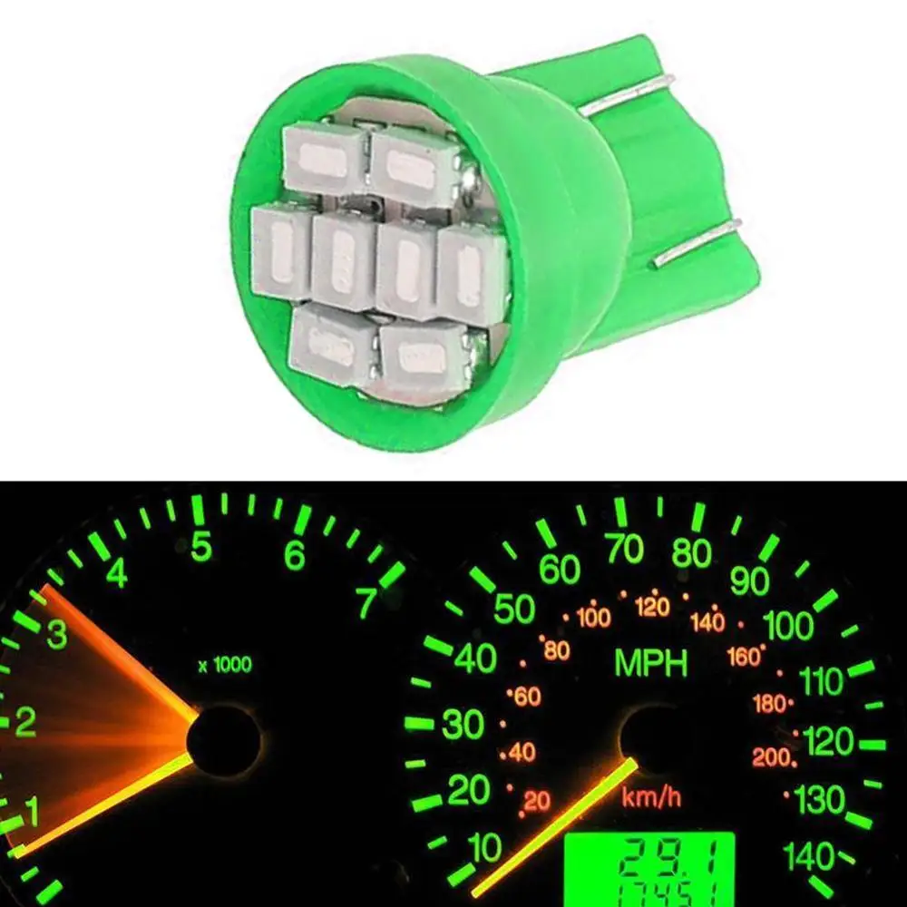 10 шт. T10 1206 8SMD клиновидная Светодиодная панель белый красный синий зеленый желтый