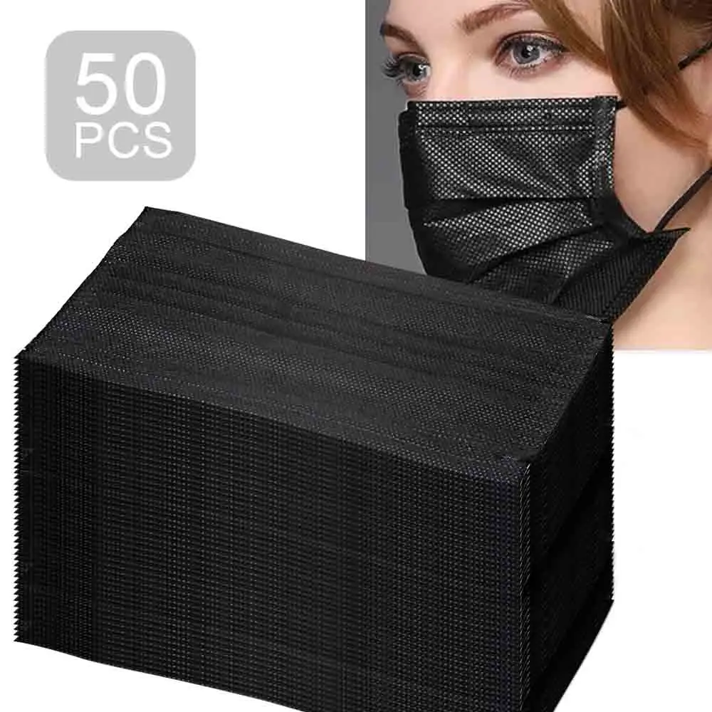 

10/20/50Pcs Eyelash Extensions Disposable Non-Woven 3 Layers Anti-dust Face Mask Breathable Medical dental Earloop Surgical Mask