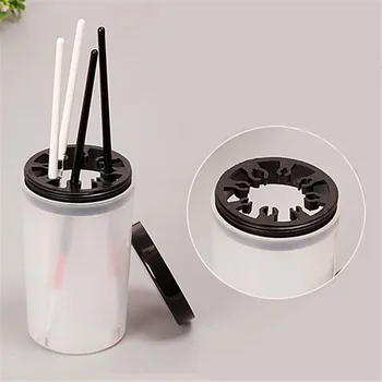 

6.5cm Diam 8 Holes UV Acrylic Gel Pen Pot Cleanser Cup Equipment Bottle Tools Nail Art Manicure Brush Cleaner Plastic Holder
