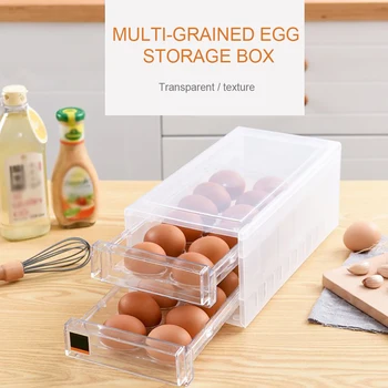 

24 Grids Convenient Egg Food Storage Box Kitchen Refrigerator Anti-Collision Tray Container Accessories Supplies Cases