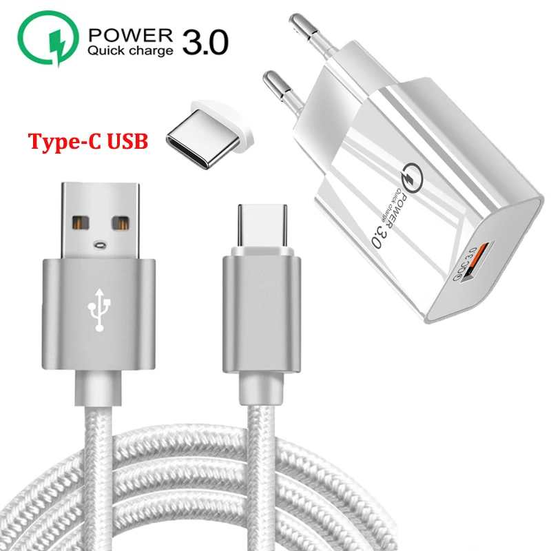 USB-кабель в оплетке для Samsung S8 S9 S10 Plus A30 A50 A70 A21 A31 A51 A71 Huawei QC 3 0 | Мобильные телефоны и
