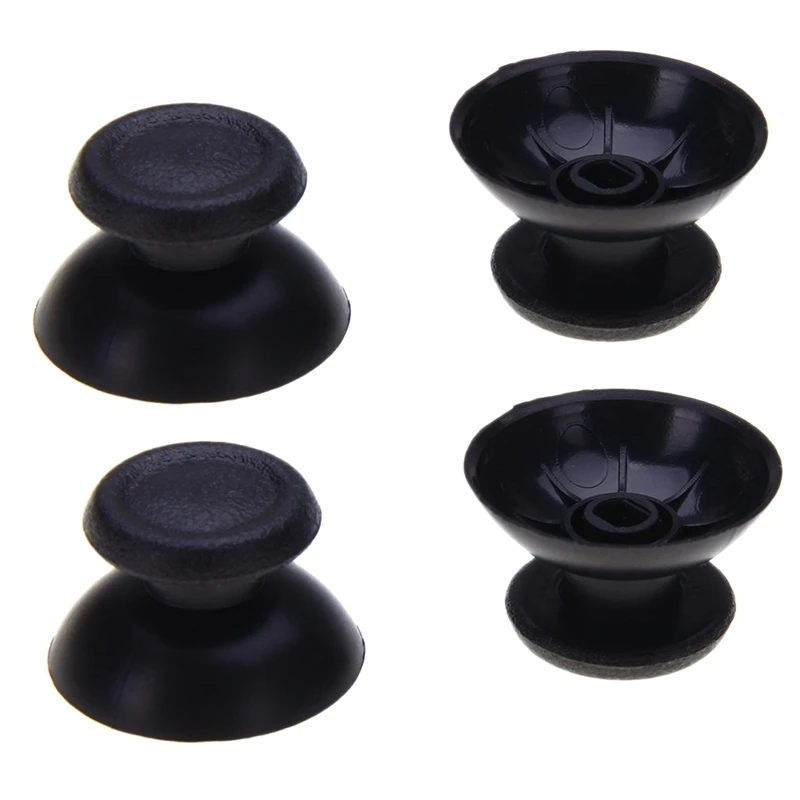 

4 pcs Joystick Caps Controller ABS BLACK for PS4