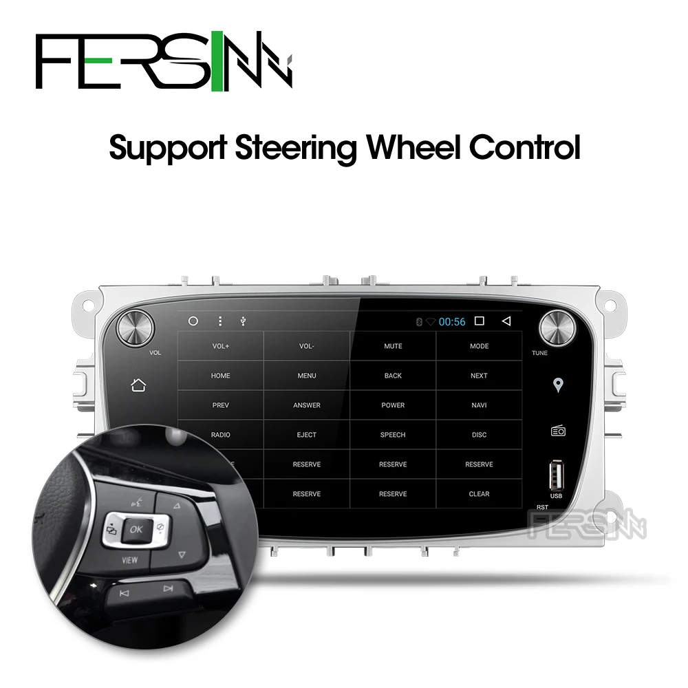 Excellent Android 9.0 2din Car DVD Octa core for Ford Mondeo C-max focus galaxy S-max car dvd gps radio video player in dash dvd 1024*600 2