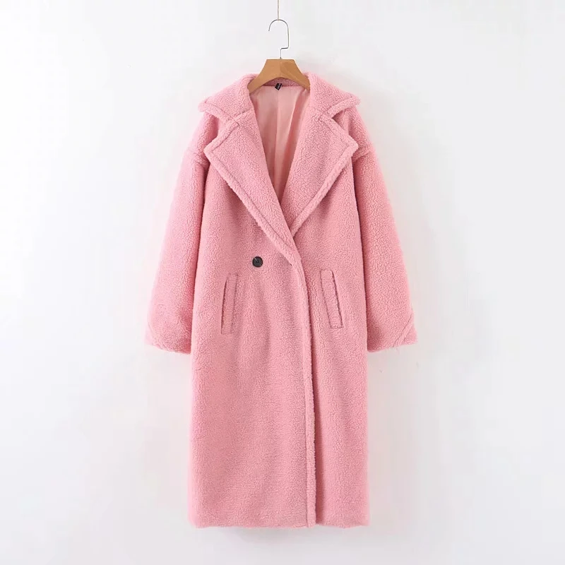 Элегантное пальто из искусственного меха, офисное зимнее пальто, высококачественное пальто из меха ягненка, пальто с плюшевым мишкой, большие размеры, женские меховые пальто
