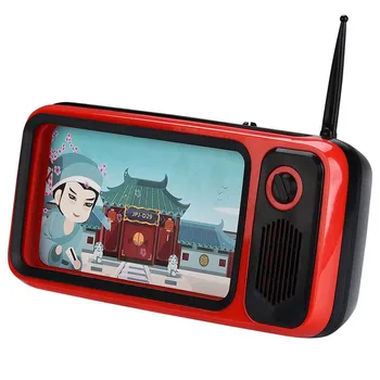 

Mini Wireless Bluetooth Speaker Portable Retro TV Mobile Phone Stand Holder GDeals