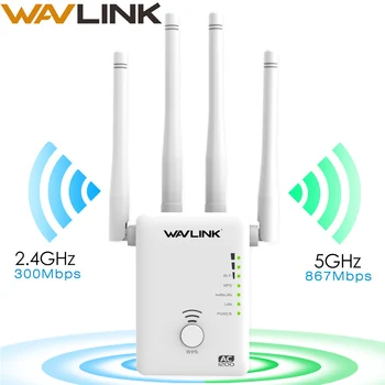 

Wavlink AC1200 Wireless WIFI AP/Router/Repeater extender signal amplifier wifi range extender with 4 External Antennas -White