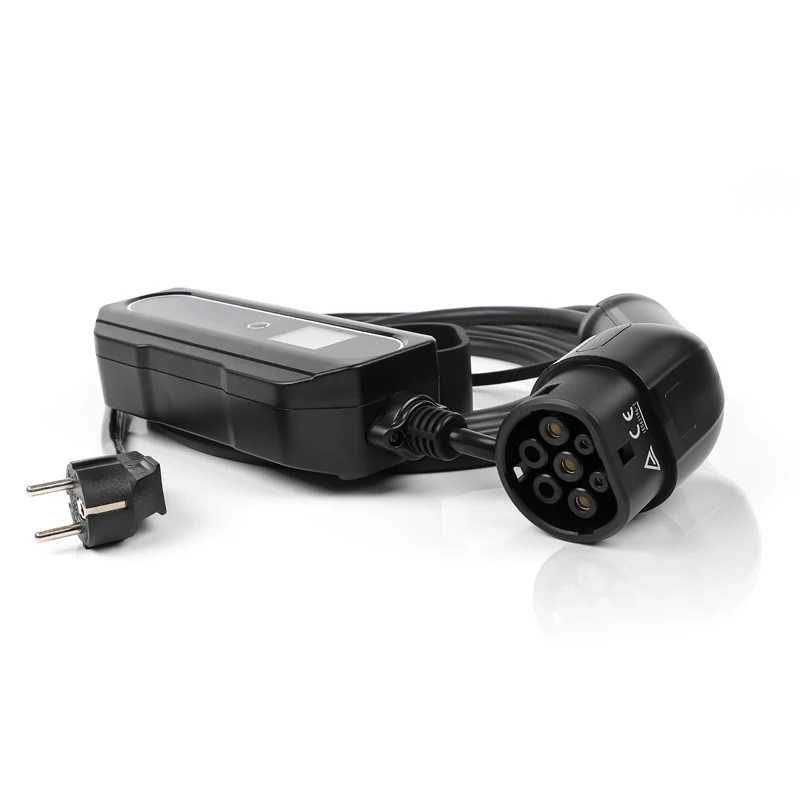 

Type 2 Portable EV Charging Box Cable Switchable 16A Schuko PlugEVSE Electric Vehicle Car Charger