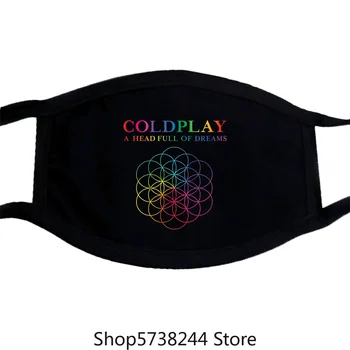 

Coldplay A Head Full Of Dreams Mens Black Cotton Top Mask Tee New Washable Reusable Mask with