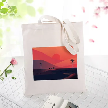 

red series Canvas Tote Bag Shopping Bag Custom Print Logo Text DIY Daily Use Eco Ecologicas Reusable Recycle Handbag