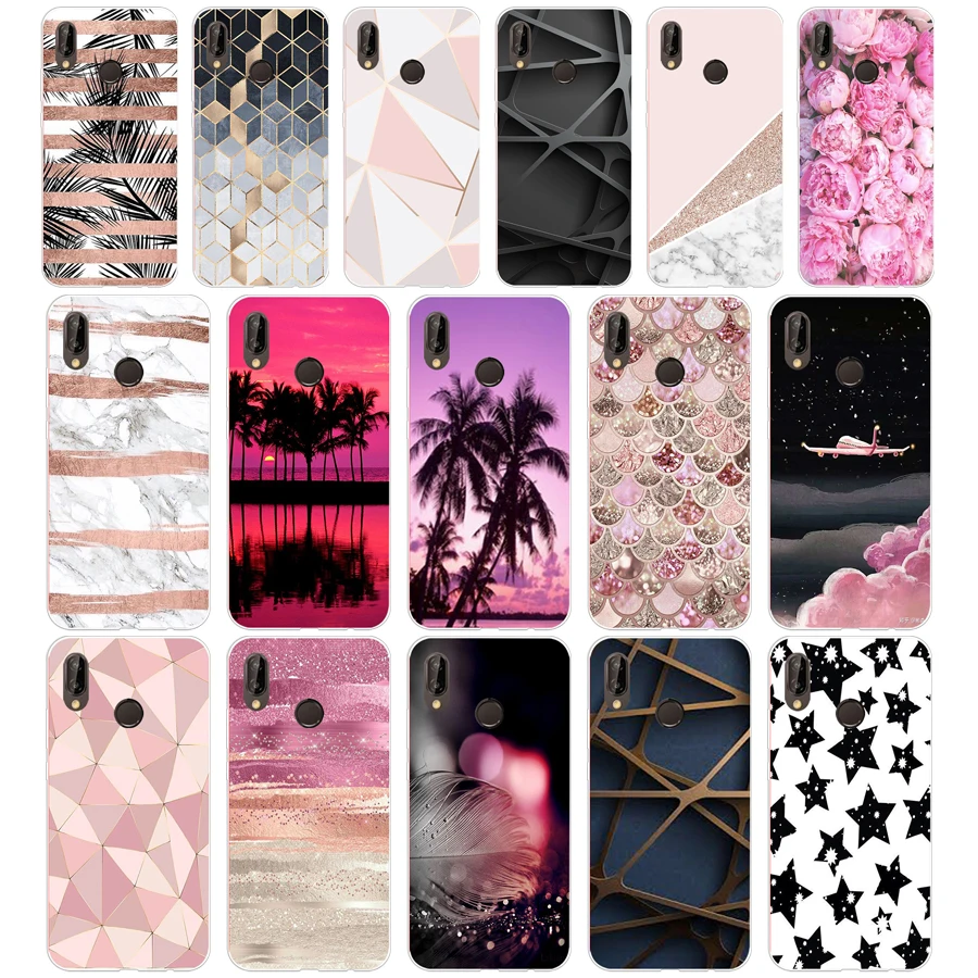 

330FG Geometric Soft Silicone Tpu Cover Case for huawei p20 lite mate 20 lite
