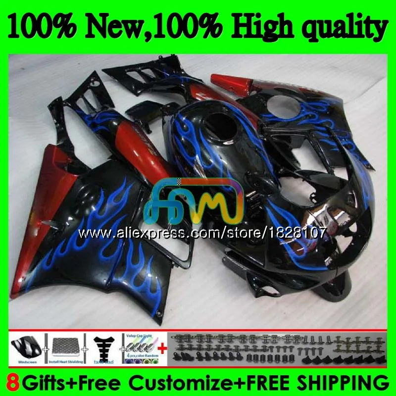 Комплект+ майка для HONDA CBR600FS CBR 600F3 95 96 Синий Пламя 97 98 3BS. 94 CBR 600 FS CBR600 F3 CBR600F3 1995 1996 1997 1998 обтекатель