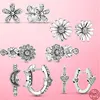 High Quality 925 Sterling Silver Sparkling Daisy Flower Trio Stud Earrings For Women Silver S925 Original Fashion Jewelry ► Photo 1/6