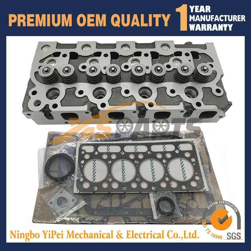 

New Complete Cylinder Head with Valves for Kubota V1502 Engine Full gasket kit