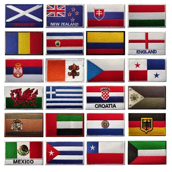 

Flag Badge Velcro Embroidered Army Military Tactical Hook Patches Portugal Flags Cloth Stickers Shoulder Emblem Applieque DIY