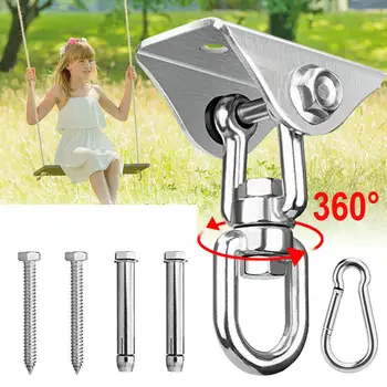 

360 Degree Hammock Chair Hanging Kit Ceiling Mount Spring Snap Swivel Hooks Hardware Patio & Garden Furniture Accessories