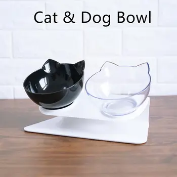 

Non-slip Double Cat Bowl Dog Bowl With Raised Stand Pet Supplies Cat Water Bowl & Cat Food Bowls For Dog Feeder Pet Products