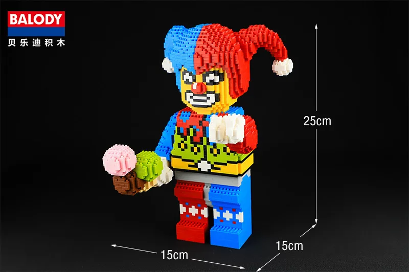Новинка алмазные блоки Balody Joker heros цирковой клоун Мирко 3D модель 16126 мини