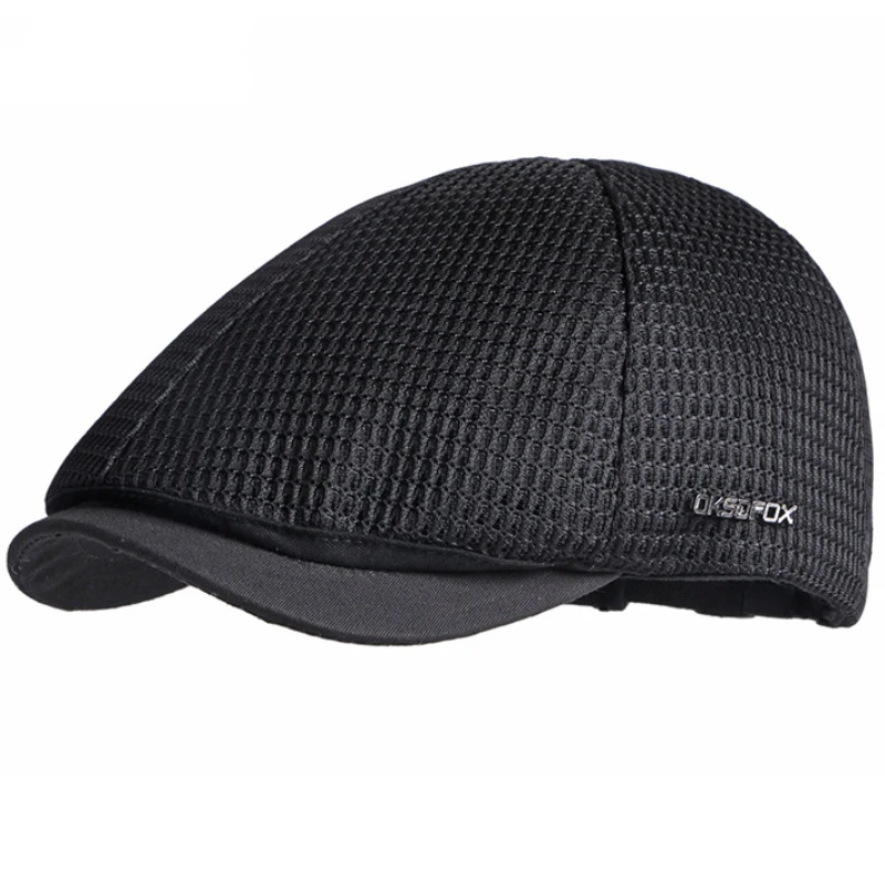 HT3659 Berets Spring Summer Caps for Men Women Breathable Mesh Beret Cap Male Female Adjustable Octagonal Cap Beret Hat beret hat breathable hat woolen beret