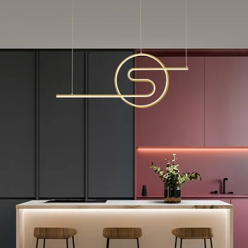 

Hanging LED Pendant Lights For Shop Bar Dining Kitchen Room aluminum body remote control Golde/black Pendant Lamps Free Shipping