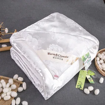 

Summer Washed Silk Quilt Blanket for Bed Thin Comforter Natural Silk Bedspread for Double King Bedding Bed Cover Coverlet