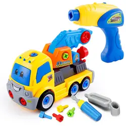 Детская головоломка разборка инженерный автомобиль ребенок Съемная сборка Электрический гайка инструмент игрушка